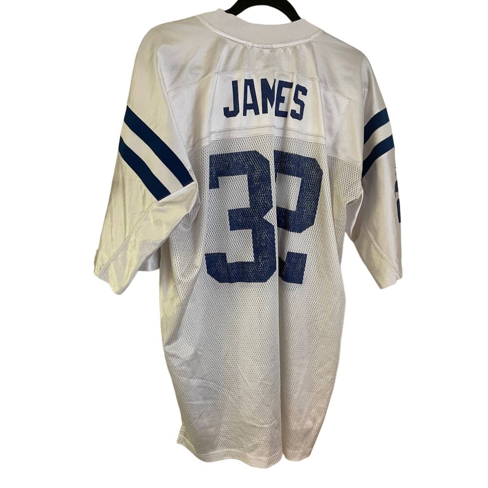 Vintage Jim BROWN Indianapolis COLTS Football REEBOK ADULT XL 32 White Jersey